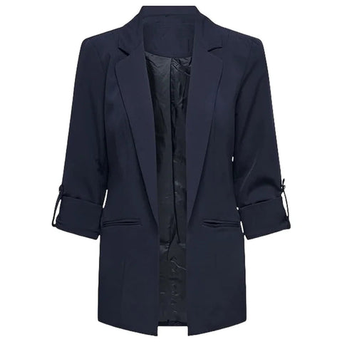Women's Jacket Spring Summer New Arrivals Roll-up Cuffs Outerwears Lined Open Stitch Thin Jackets for Streetwear Womans Clothing Elite Boutique