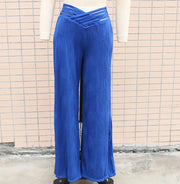 Women's High Waisted Wide Leg Trousers Casual Fashion Draping Pleated Sexy Streetwear Wide-Leg Pants Ladies Baggy Trousers Elite Boutique