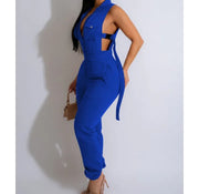Jumpsuits for Women 2024 Summer Sexy Spicy Girl Side Button Zipper Sleeveless 4 Pocket Jumpsuit Streetwear Fashion Overalls Elite Boutique