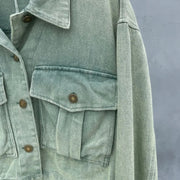 Vintage Jackets for Women Clothes Street Fashion Hip Hop Washing Aging Coat Women Jacket Loose Casual Denim Jacket Women Tops Elite Boutique