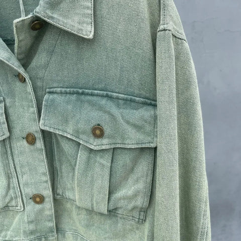 Vintage Jackets for Women Clothes Street Fashion Hip Hop Washing Aging Coat Women Jacket Loose Casual Denim Jacket Women Tops Elite Boutique