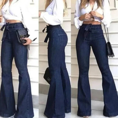Women’s High Waisted Flare Jeans. Elite Boutique