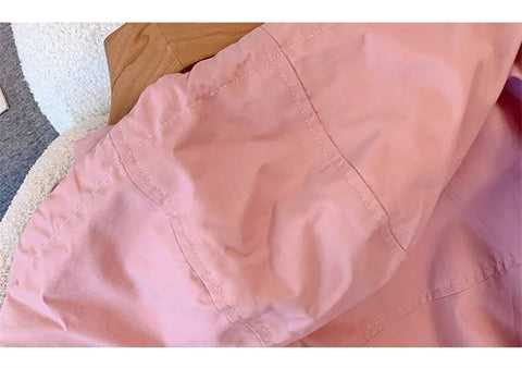 Women's Jacket Fashion Hooded Windbreaker New Spring Autumn Female Casual Short Coat Outwear Pink Green White Female Outerwear Elite Boutique