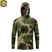 Custom Men's UPF 50+ Sun Protection Hoodie Shirts Long Sleeve Lightweight SPF Outdoor UV Hiking Fishing Shirts Elite Boutique