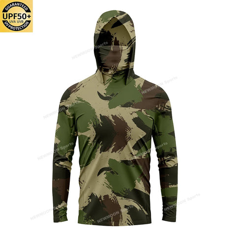 Custom Men's UPF 50+ Sun Protection Hoodie Shirts Long Sleeve Lightweight SPF Outdoor UV Hiking Fishing Shirts Elite Boutique