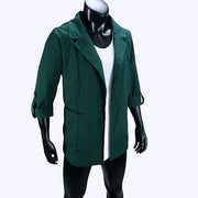 Women's Jacket Spring Summer New Arrivals Roll-up Cuffs Outerwears Lined Open Stitch Thin Jackets for Streetwear Womans Clothing Elite Boutique