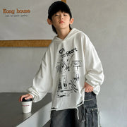 Hoodie Kids Boys 2024 Autumn Teenager Clothes Kids Casual Cotton Hooded Sweatshirt Tops Costume 5 6 7 8 9 10 11 12 13 14 Years Elite Boutique