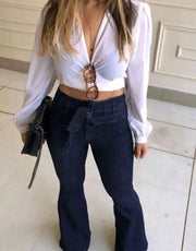 Women’s High Waisted Flare Jeans. Elite Boutique