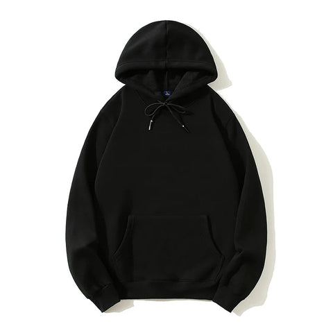 Hoodie Men 500g Fleece thicken Loose Solid Unisex Oversized Basic Autumn Winter Warm Women Sweatshirts Hooded Pullovers Male Top Elite Boutique