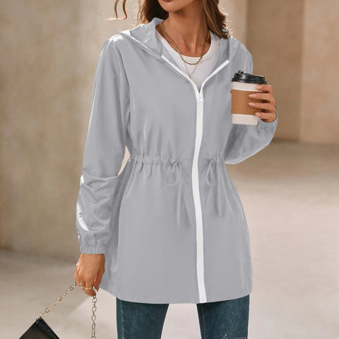 Women'S Jacket Tourism Outdoor Hiking Waterproof Rain Poncho Raincoat Hooded Rain Coat High-Quality Jackets Hiking Clothes Elite Boutique