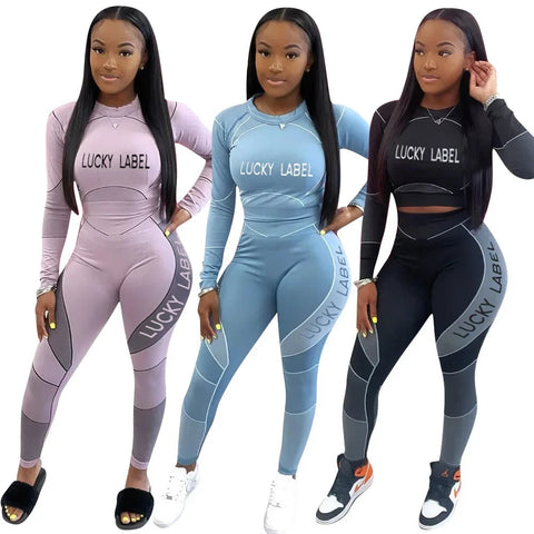 Casual Women's Long Sleeve Hoodie Set Printed Fashion Autumn Sportswear Two Pieces Outfit Comfortable Streetwear Style Elite Boutique