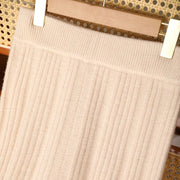 100% merino wool women's knitted trousers, popular, fashionable, warm, bell-bottomed trousers, new autumn and winter 2024 Elite Boutique
