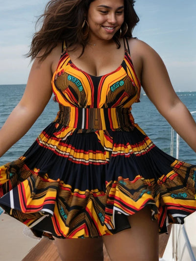 Plus Size Multicolor Mini Dress Elite Boutique