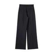 TRAF Women's Formal Pants Office Wear Women Striped Grey Black Pants Woman High Waist Baggy Suit Pants Casual Wide Leg Trousers Elite Boutique