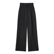 TRAF Women's Formal Pants Office Wear Women Striped Grey Black Pants Woman High Waist Baggy Suit Pants Casual Wide Leg Trousers Elite Boutique
