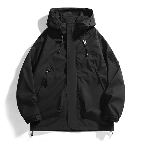 Streetwear Jackets for Women Autumn Waterproof Hooded Jacket Outdoor Casual Outerwear Unisex Tactical Coat Windproof Windbreaker Elite Boutique