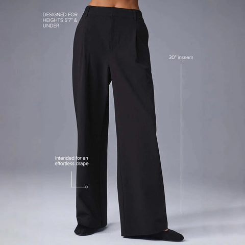 Women Comfortable Fashion Wide Leg Pants Street Trousers Yoga Fitness Street Slacks Suit Pants High-Waisted Straight Trouser Elite Boutique