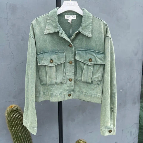 Vintage Jackets for Women Clothes Street Fashion Hip Hop Washing Aging Coat Women Jacket Loose Casual Denim Jacket Women Tops Elite Boutique