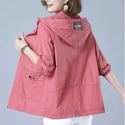 Women's Jacket 2025 New Summer Thin Coat Casual Windbreaker Female Sun Protection Jacket Basic Zipper Coat Tops Elite Boutique