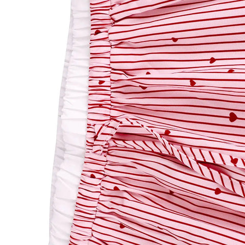 Women's Trousers Summer New Streetwear Fashion Striped Print Love Lace-up Casual Slim Trousers Pink Sexy Sweet Female Clothing Elite Boutique