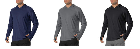 TACVASEN Sun Protection T-Shirts Mens Long Sleeve Hoodie Casual UV-Proof T-Shirts Breathable Lightweight Quick Dry T shirts Male Elite Boutique