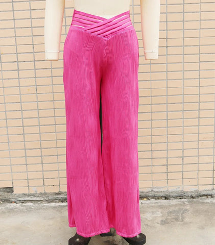 Women's High Waisted Wide Leg Trousers Casual Fashion Draping Pleated Sexy Streetwear Wide-Leg Pants Ladies Baggy Trousers Elite Boutique