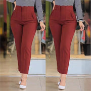 Women's Trousers Women's Pencil Pants Elegant Office Solid Color Trousers Autumn And Winter High Waist Women's Pants Elite Boutique
