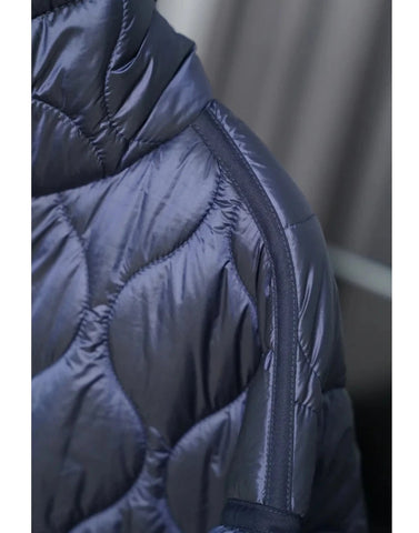 Quilted coat for women ETJ 2024traf QUILTED JACKET WITH TIES new beige drawstring high neck pocket clip cotton jacket for women Elite Boutique