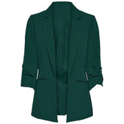 Women's Jacket Spring Summer New Arrivals Roll-up Cuffs Outerwears Lined Open Stitch Thin Jackets for Streetwear Womans Clothing Elite Boutique