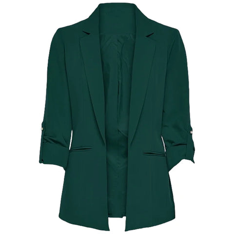 Women's Jacket Spring Summer New Arrivals Roll-up Cuffs Outerwears Lined Open Stitch Thin Jackets for Streetwear Womans Clothing Elite Boutique