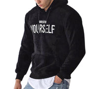 Hoodie Letters Embroidery Warm Pullover Men Long Sleeve Pockets Hooded Sweatshirt Fleece Casual Sweatshirts For Spring/Autumn Elite Boutique