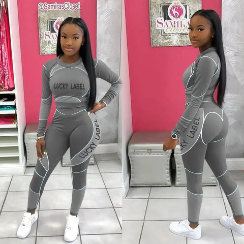 Casual Women's Long Sleeve Hoodie Set Printed Fashion Autumn Sportswear Two Pieces Outfit Comfortable Streetwear Style Elite Boutique