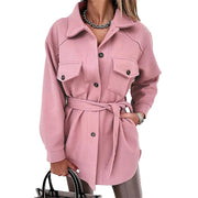 Women Fashion Jacket Fall/Winter 2024 New Lapel Single Breasted Thickened Windproof Thermal Coats Elegant Versatile Daily Wear Elite Boutique