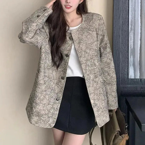 Women's Jackets High Quality Long Sleeve Female Coat Spring Autumn New Products Luxury Sale Cheap Lined Korean Style Casual Elite Boutique