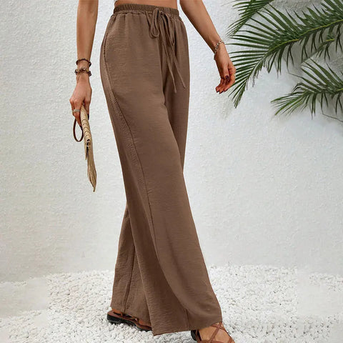 Women Striped Trousers Summer New Fashion Streetwear Basic Straight Casual Slim Pants Lady Sexy Solid Simple Versatile Trousers Elite Boutique