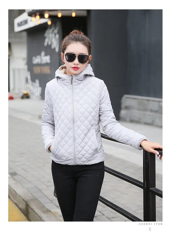 Women's Hooded Jacket Casual Basic Warm Velvet Lamb Parka Coat Autumn Winter New Solid Light Soft  Outerwear fashion style Elite Boutique