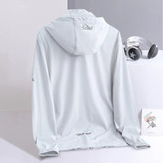 Upf 50 Hoodies Long Sleeve Men Outdoor Lightweight Zip Up Jacket Fishing Hiking Sun Protection Compressed Coat Zipper Pockets Elite Boutique