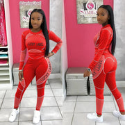 Casual Women's Long Sleeve Hoodie Set Printed Fashion Autumn Sportswear Two Pieces Outfit Comfortable Streetwear Style Elite Boutique