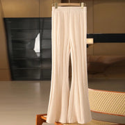 100% merino wool women's knitted trousers, popular, fashionable, warm, bell-bottomed trousers, new autumn and winter 2024 Elite Boutique