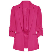 Women's Jacket Spring Summer New Arrivals Roll-up Cuffs Outerwears Lined Open Stitch Thin Jackets for Streetwear Womans Clothing Elite Boutique