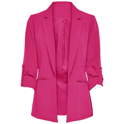 Women's Jacket Spring Summer New Arrivals Roll-up Cuffs Outerwears Lined Open Stitch Thin Jackets for Streetwear Womans Clothing Elite Boutique
