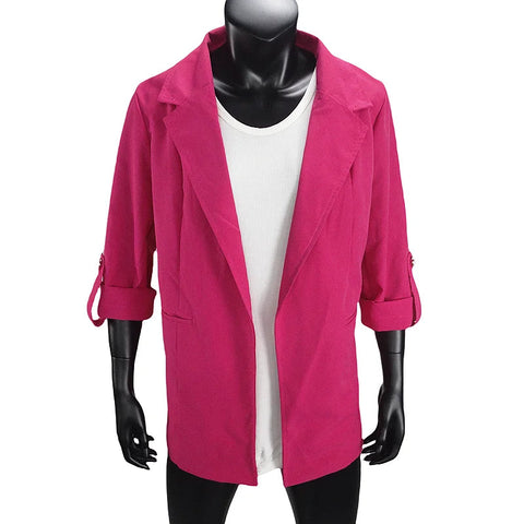 Women's Jacket Spring Summer New Arrivals Roll-up Cuffs Outerwears Lined Open Stitch Thin Jackets for Streetwear Womans Clothing Elite Boutique