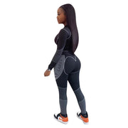 Casual Women's Long Sleeve Hoodie Set Printed Fashion Autumn Sportswear Two Pieces Outfit Comfortable Streetwear Style Elite Boutique