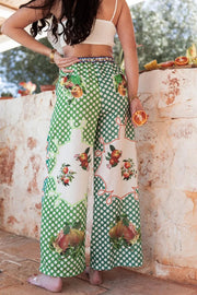 Women's New Fashion Printed Pants Comfortable Loose Trouser Casual Wide Leg Pants Female Elastic Waist Trouser Streetwear Elite Boutique