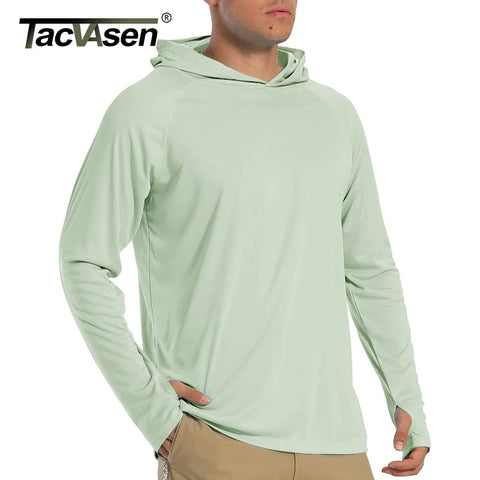 TACVASEN Sun Protection T-Shirts Mens Long Sleeve Hoodie Casual UV-Proof T-Shirts Breathable Lightweight Quick Dry T shirts Male Elite Boutique