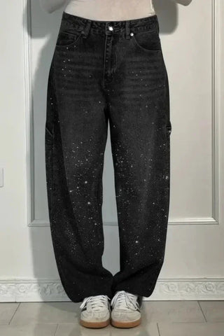 Women Autumn Winter Trouser Pants Solid Color High Waist Button Pockets Wide Leg Pants Casual Fashion Comfortable Regular Fit Elite Boutique
