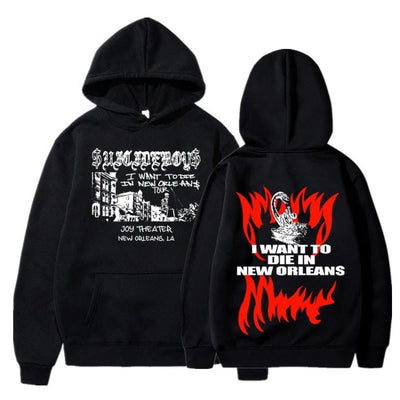 $uicideboy $hooded suicide boy, I want to die in New Orleans, super fashionable hoodie Elite Boutique