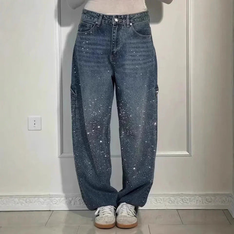 Women Autumn Winter Trouser Pants Solid Color High Waist Button Pockets Wide Leg Pants Casual Fashion Comfortable Regular Fit Elite Boutique