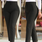 Women's Trousers Women's Pencil Pants Elegant Office Solid Color Trousers Autumn And Winter High Waist Women's Pants Elite Boutique