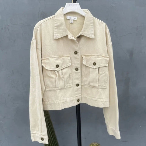 Vintage Jackets for Women Clothes Street Fashion Hip Hop Washing Aging Coat Women Jacket Loose Casual Denim Jacket Women Tops Elite Boutique